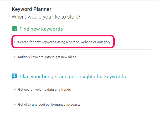 keyword-planner