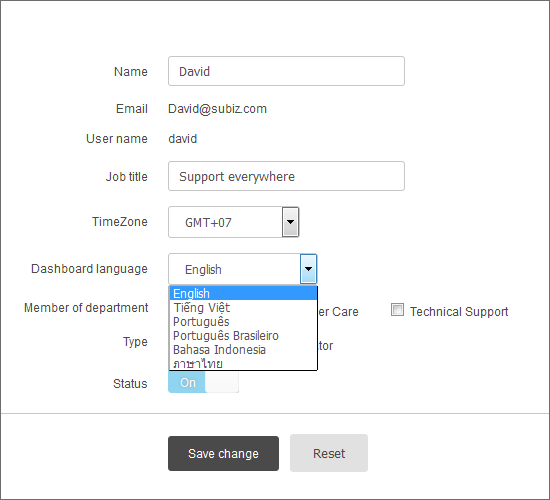 Portuguese, Brazilian, Thai and Indonesian in Dashboard. 