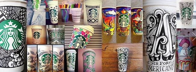 Starbucks White Cup là một trong những ví dụ điển hình về thành công khi kết hợp người dùng sáng tạo Content 