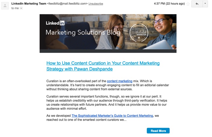 Email marketing giữ chân khách hàng của LinkedIn