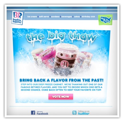 Chiến dịch email tương tác của Baskin-Robbins