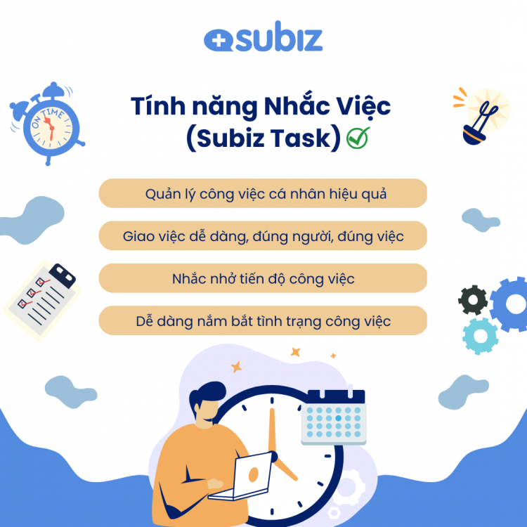 Subiz Task - Tính năng nhắc việc của Subiz