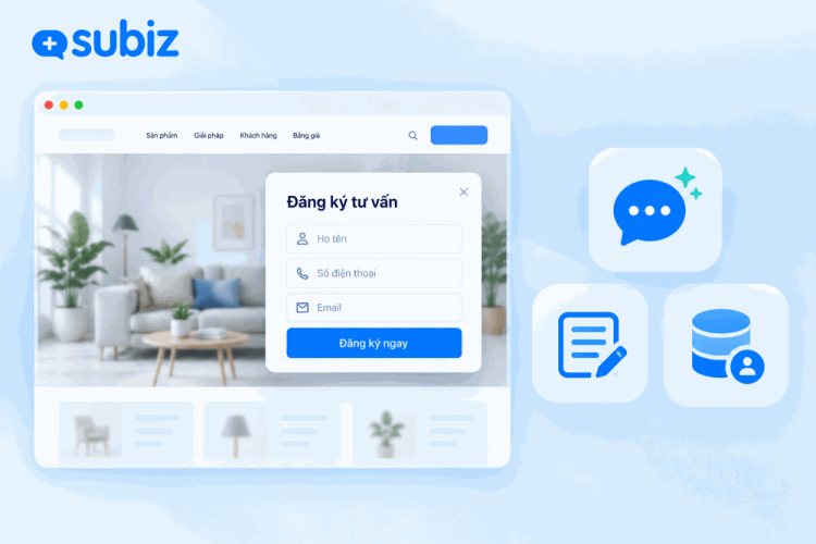 Hướng dẫn thu thập thông tin khách hàng trên website bằng Subiz