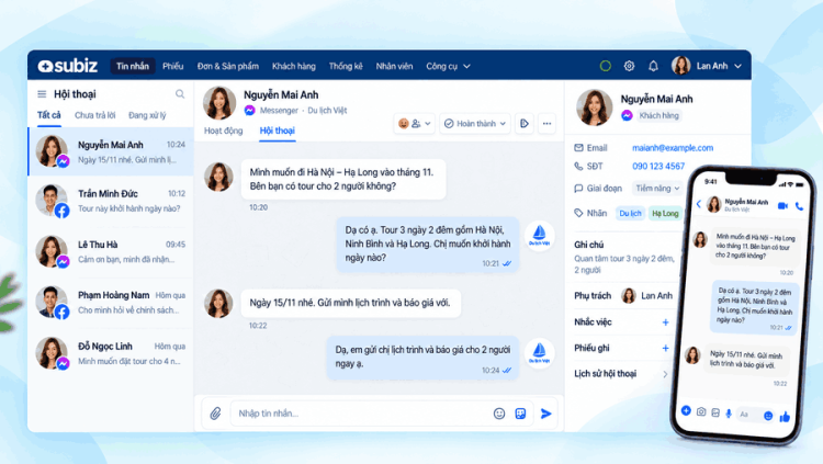 Subiz Fanpage - Phần mềm quản lý tập trung nhiều fanpage