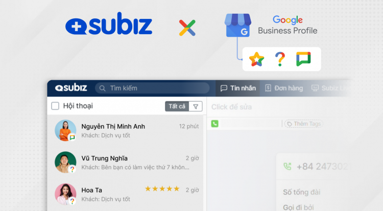 Tích hợp Google Busíness Profile lên Subiz