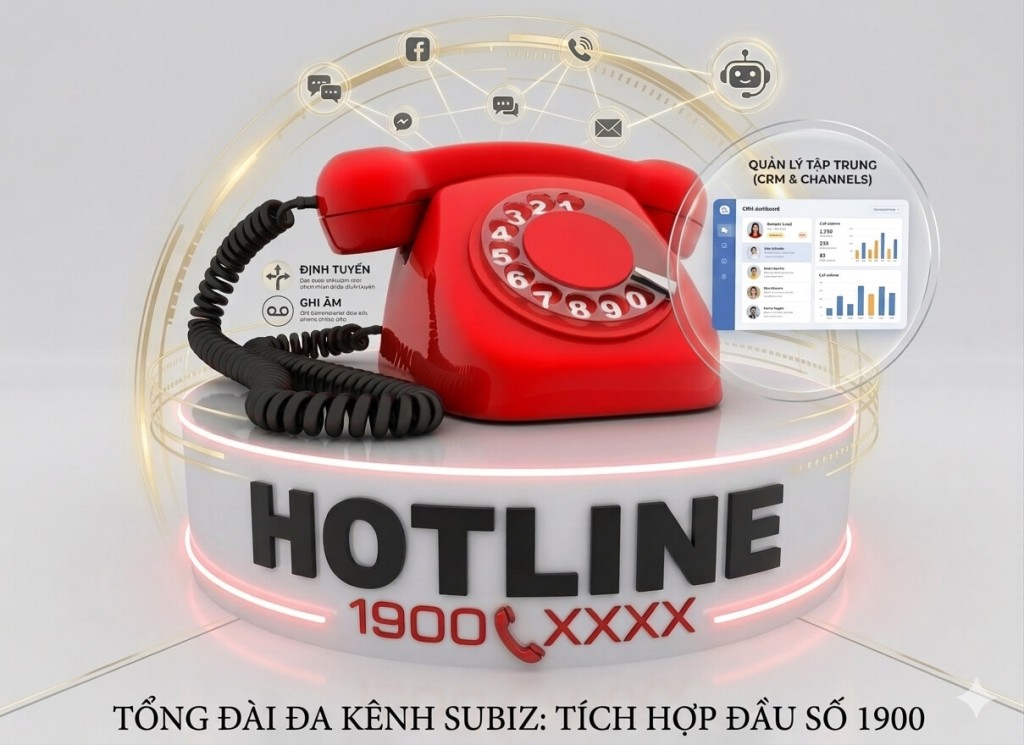 Sử dụng tổng đài Subiz để quản lý đầu số 1900