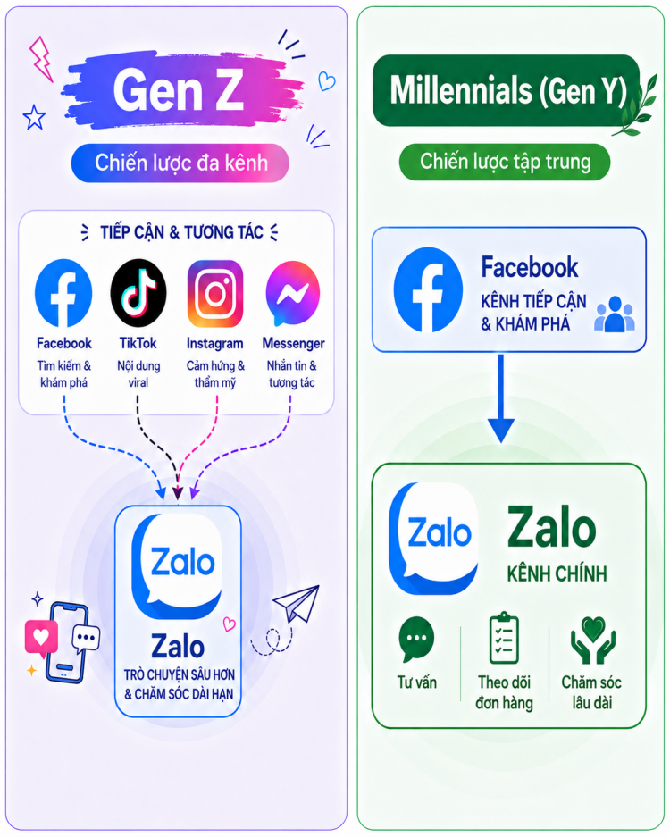 Chiến lược sử dụng ứng dụng nhắn tin cho gen Z v&agrave; Millennials