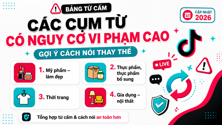 Các cụm từ có nguy cơ vi phạm cao khi live Tiktok, gợi ý cách nói thay thế