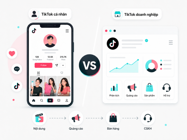 Nên bán hàng qua Tiktok cá nhân hay Tiktok doanh nghiệp