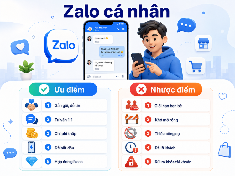 Ưu và nhược điểm khi bán hàng bằng Zalo cá nhân