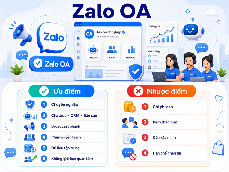 Ưu và nhược điểm khi bán hàng bằng Zalo OA