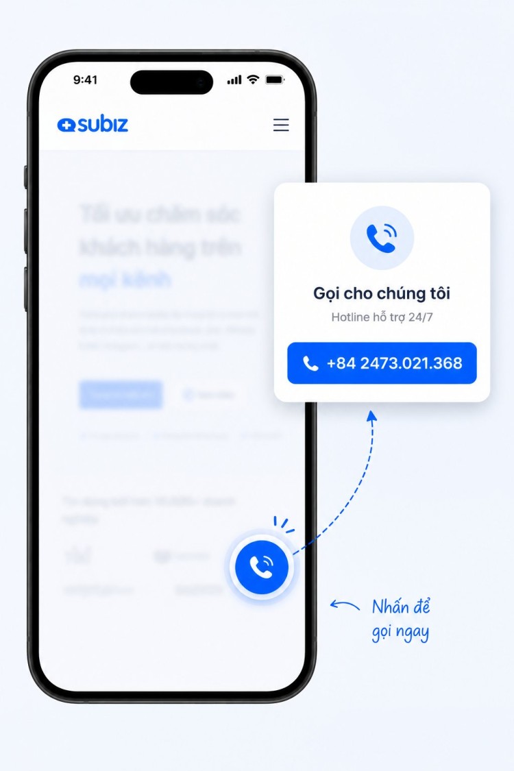 Ảnh minh họa nút gọi điện trên website