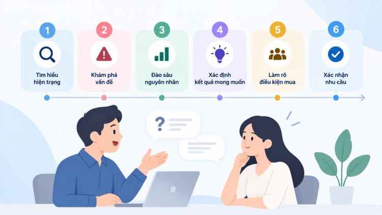 30 câu hỏi xác định nhu cầu khách hàng theo từng giai đoạn